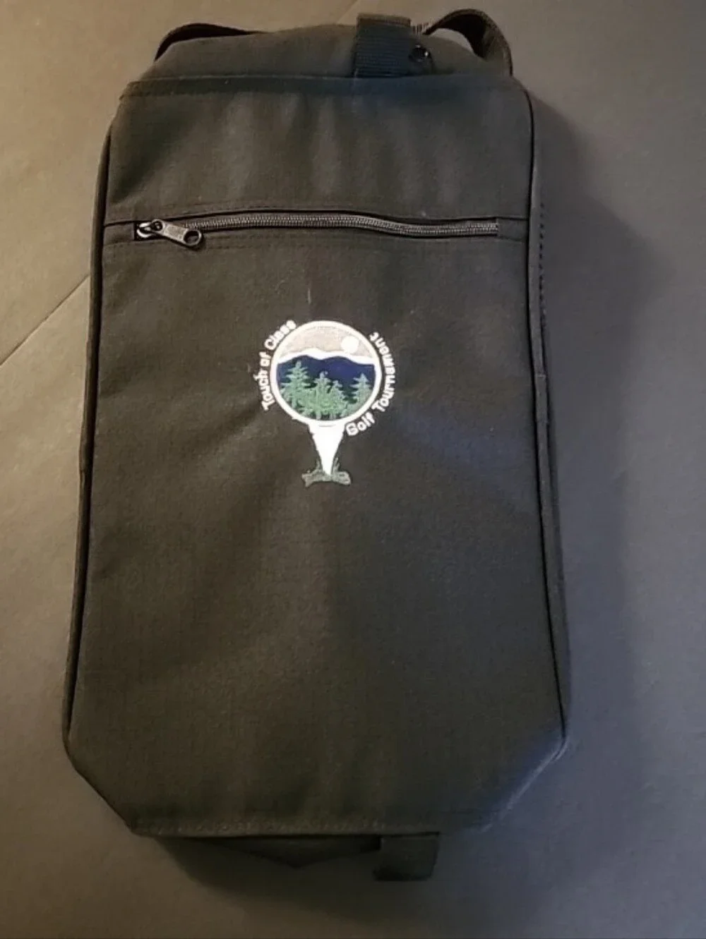 New Unbranded Golf Shoe Travel Bag, Black, With A Touch Of Class Tournament Logo